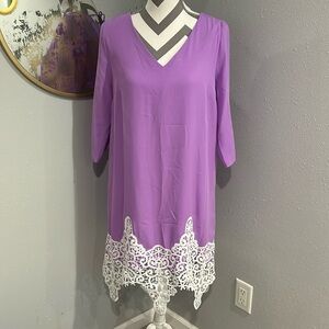 Purple dress with lace